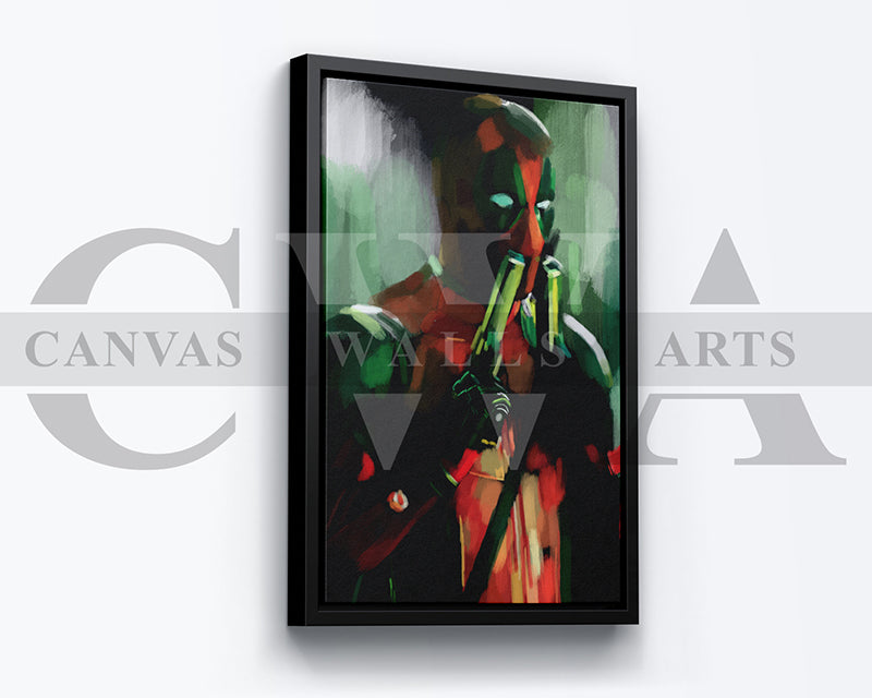 Deadpool Canvas Wall Art Abstract Movie Poster