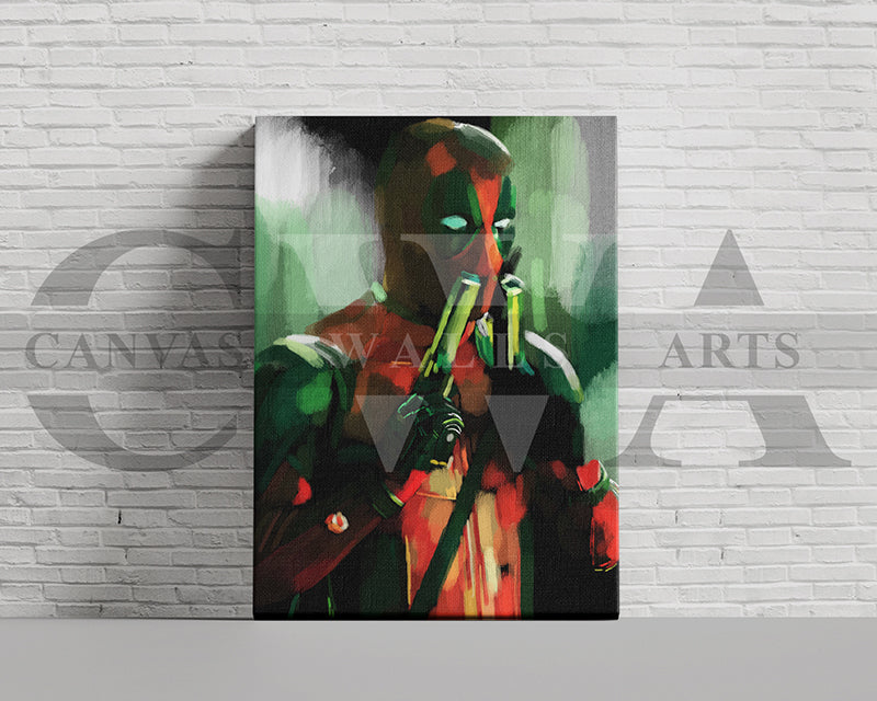 Deadpool Canvas Wall Art Abstract Movie Poster