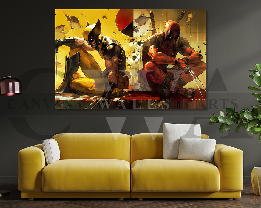 Deadpool & Wolverine The Ultimate Team-Up Canvas Wall Art