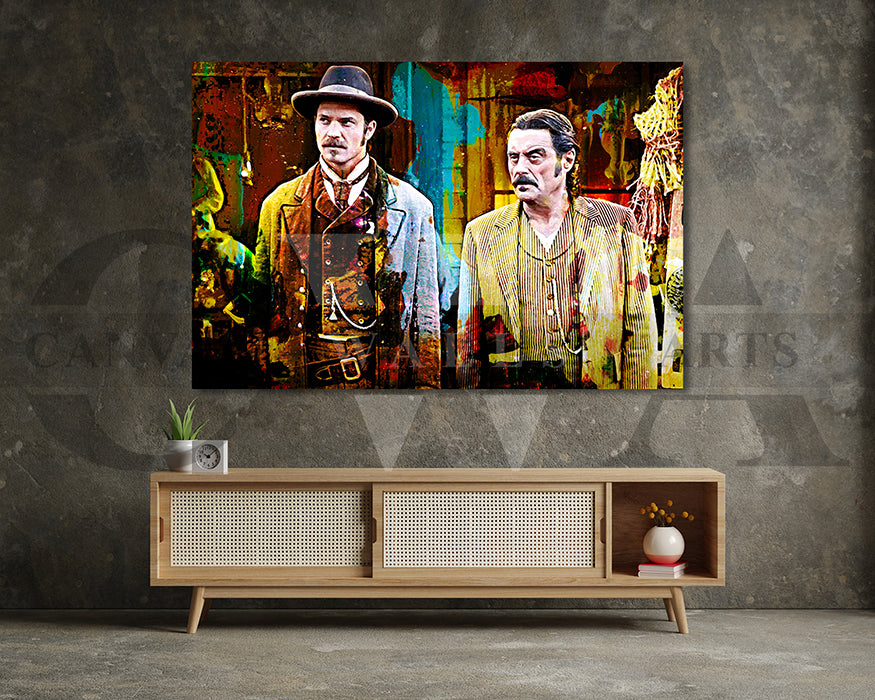 Deadwood Canvas Wall Art Abstract Movie Poster