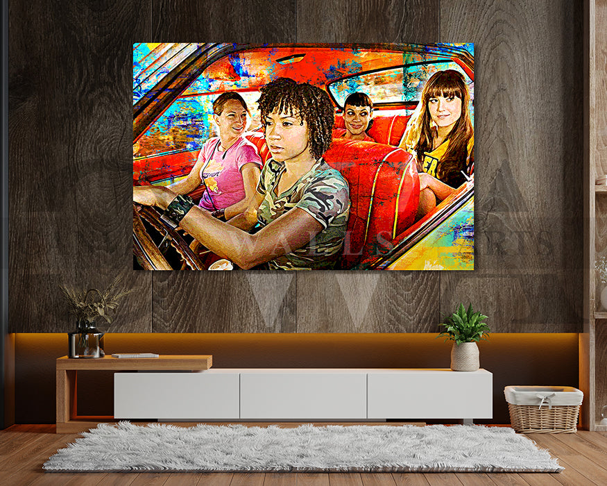 Death Proof Canvas Wall Art Abstract Movie Poster