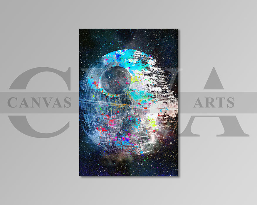Death Star Canvas Wall Art Abstract Movie Poster