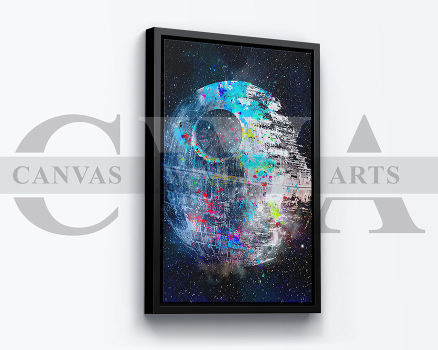 Death Star Canvas Wall Art Abstract Movie Poster