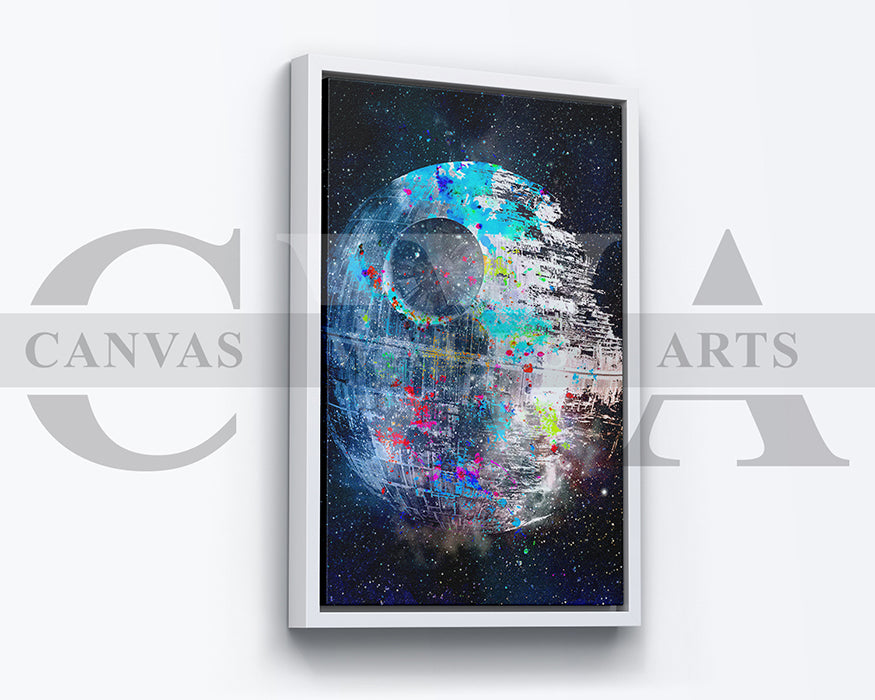 Death Star Canvas Wall Art Abstract Movie Poster