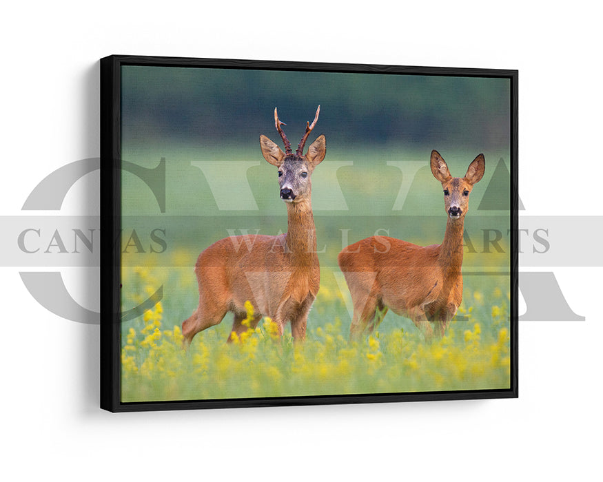 Deer Canvas Wall Art Animal Poster Art