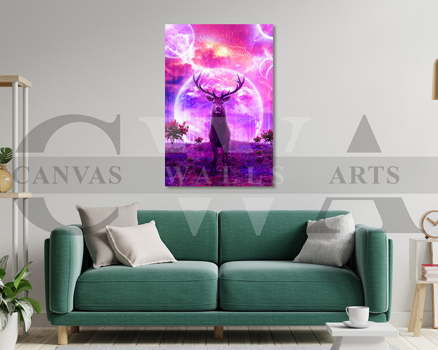 Deer Canvas Wall Art Animal Poster Frame
