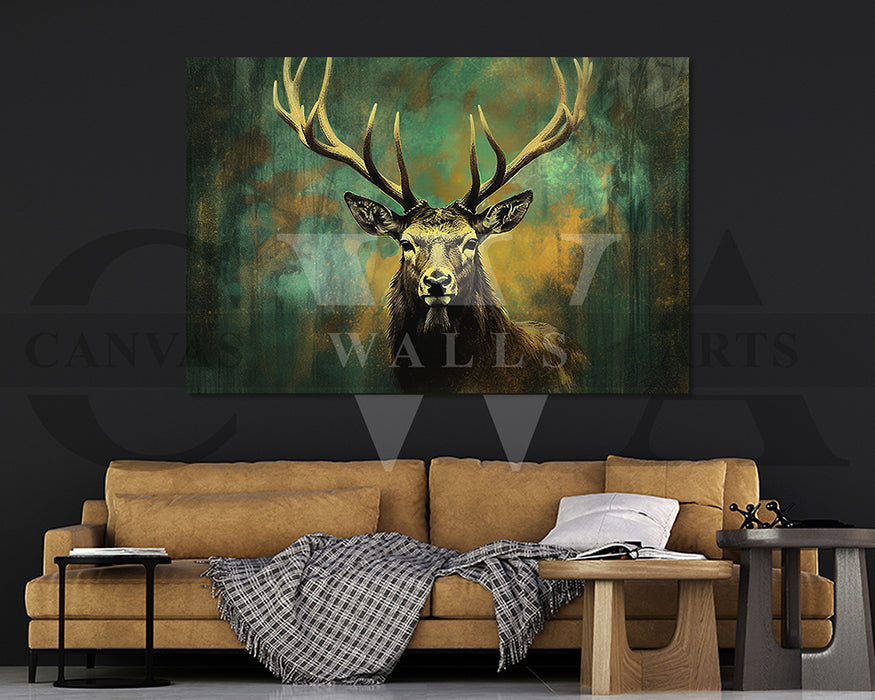 Deer Canvas Painting Wall Art Animal Poster Print