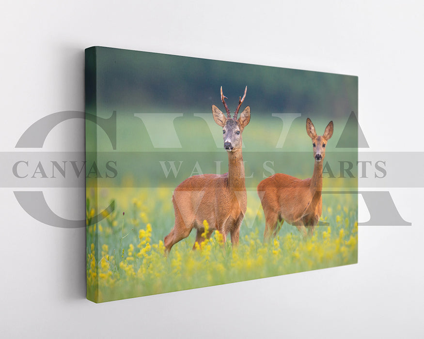 Deer Canvas Wall Art Animal Poster Art