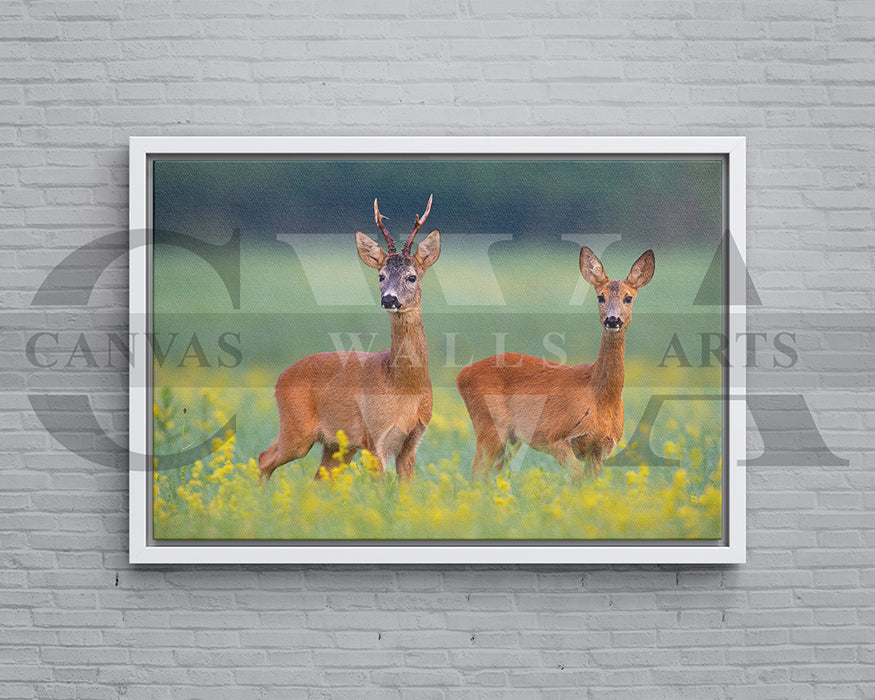Deer Canvas Wall Art Animal Poster Art