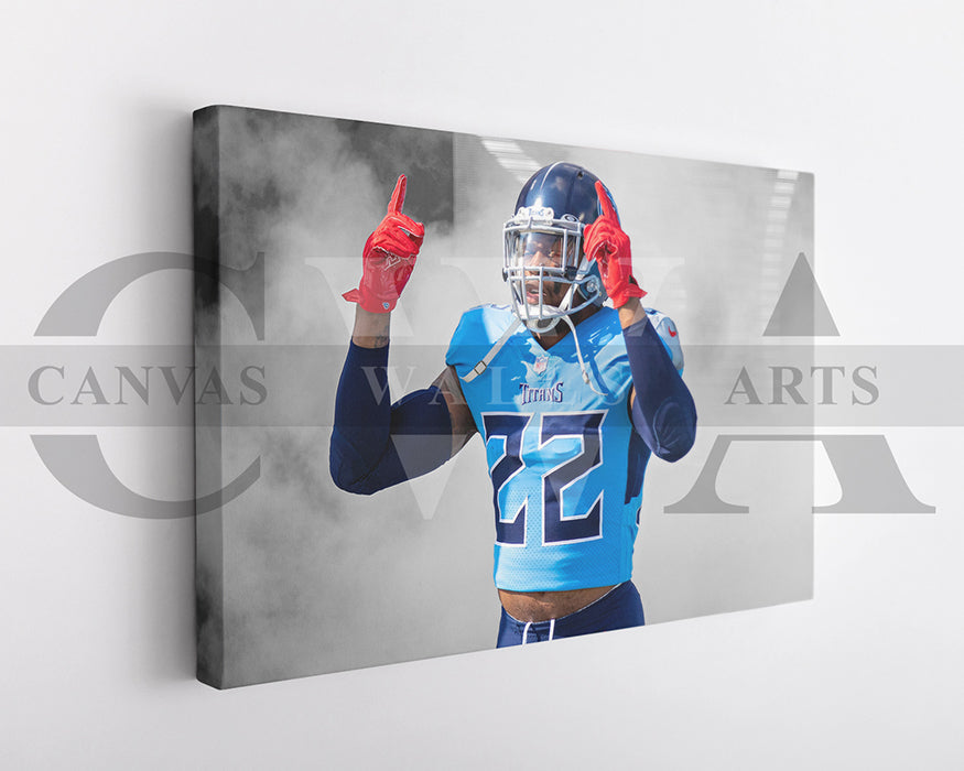 Derrick Henry Black & White Canvas Art American Football Canvas Wall Art