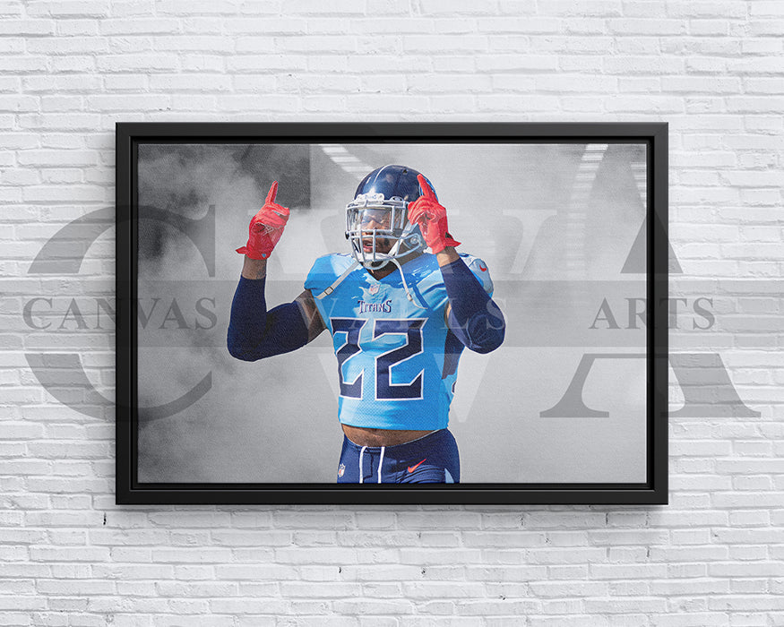 Derrick Henry Black & White Canvas Art American Football Canvas Wall Art