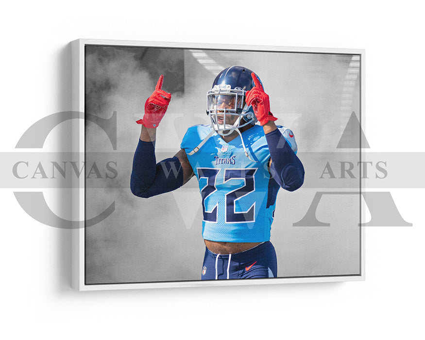 Derrick Henry Black & White Canvas Art American Football Canvas Wall Art