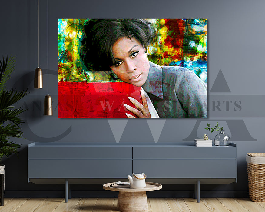 Diahann Carroll Canvas Wall Art Abstract Movie Poster