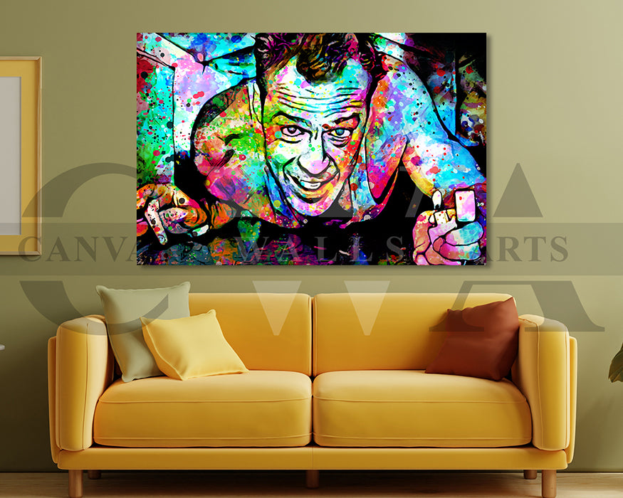 Die Hard Canvas Wall Art Abstract Movie Poster