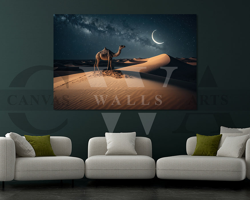 Dune Camel Canvas Wall Art Animal Poster Art