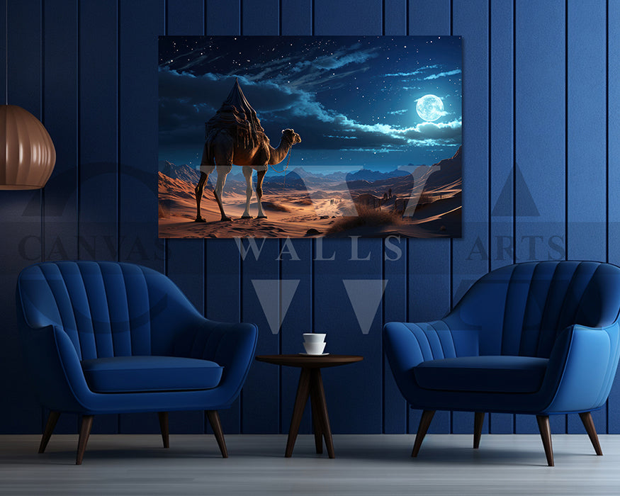Dune Camel Canvas Wall Art Animal Poster Print
