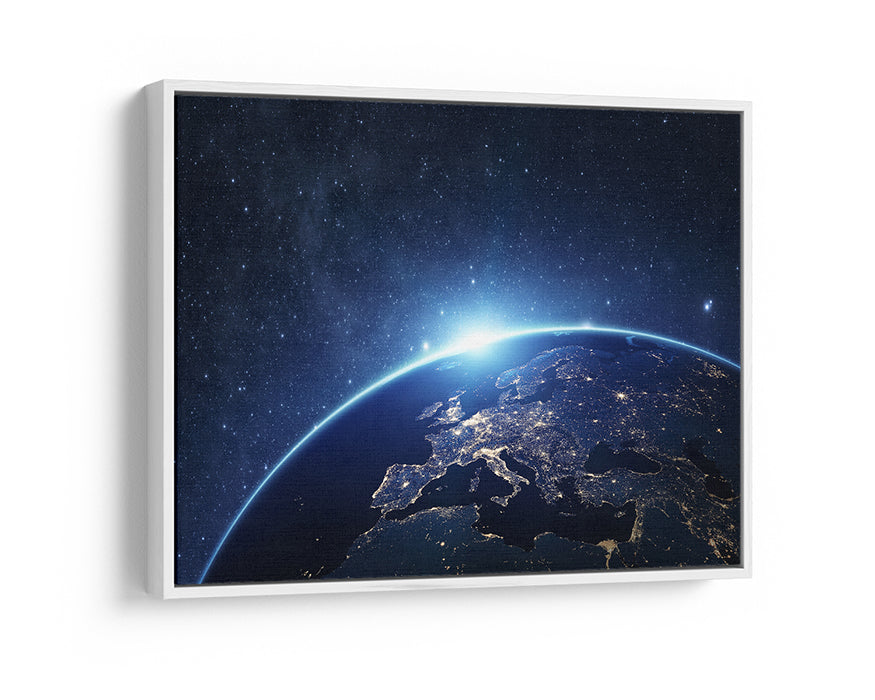 Earth Galaxy Canvas Wall Art Planet Earth from Space Home Decor
