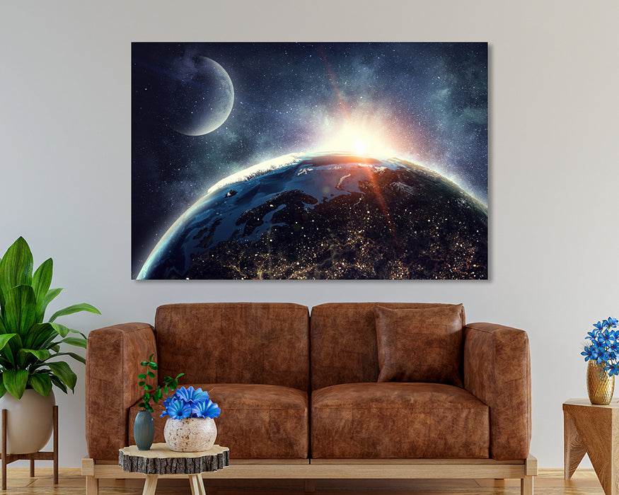 Earth Large Canvas Wall Art