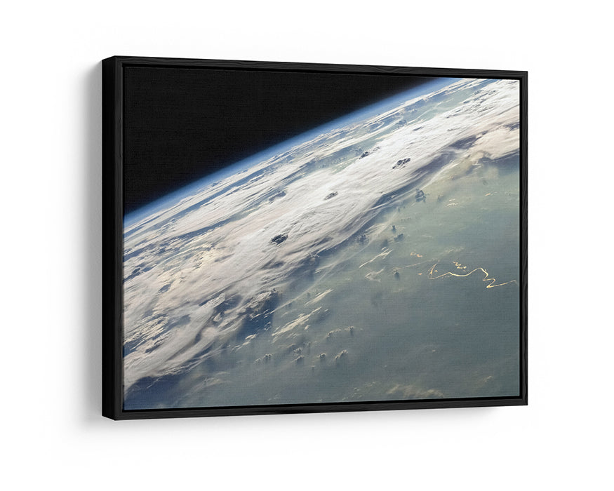 Earth's Horizon Canvas Wall Art Galaxy Art Print