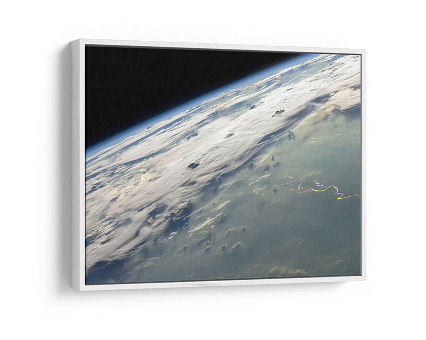 Earth's Horizon Canvas Wall Art Galaxy Art Print