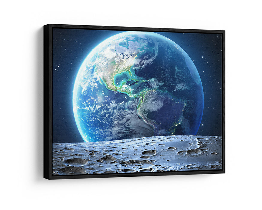 Earth from Moon Canvas Wall Art