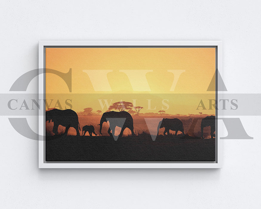 Elephant Canvas Wall Art Animal Home Decor