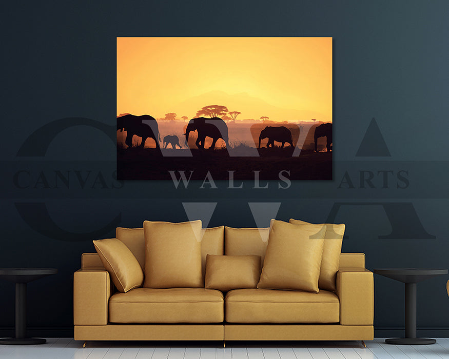Elephant Canvas Wall Art Animal Home Decor