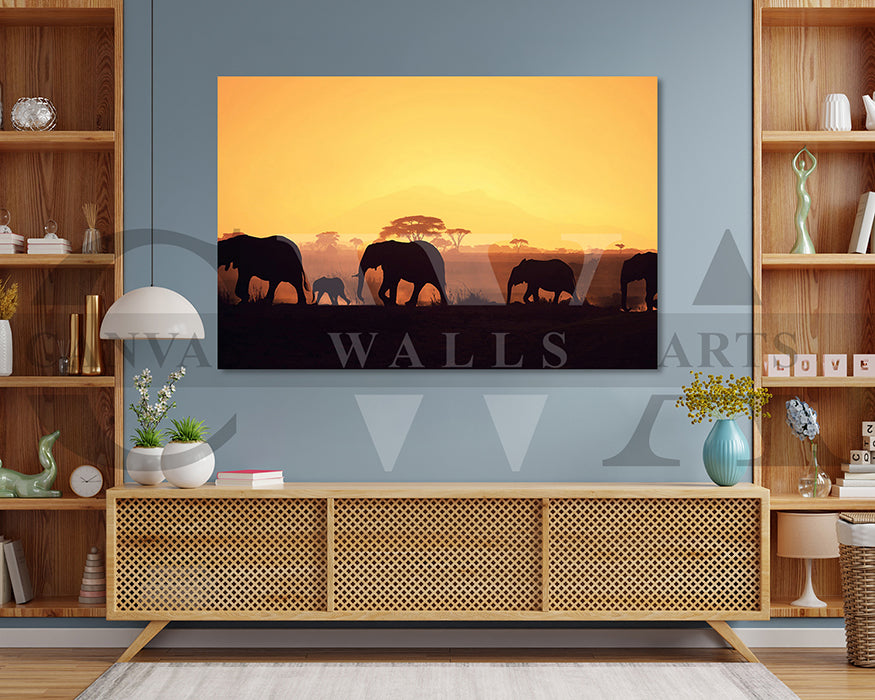 Elephant Canvas Wall Art Animal Home Decor