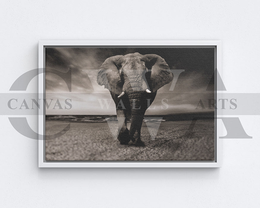 Elephant Canvas Wall Art Animal Poster Print