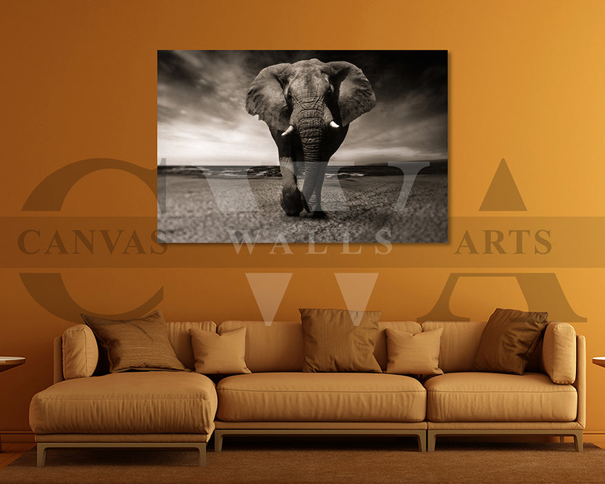 Elephant Canvas Wall Art Animal Poster Print