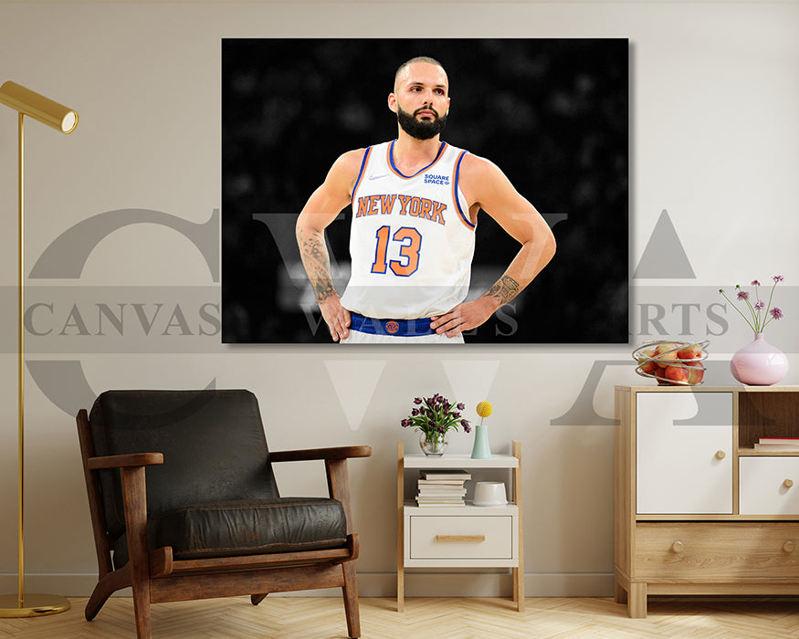 Evan Fournier Black & White Canvas Art Basketball Canvas Wall Art