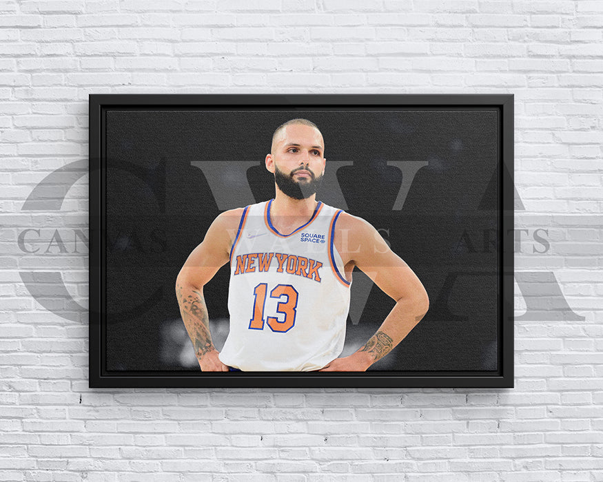 Evan Fournier Black & White Canvas Art Basketball Canvas Wall Art