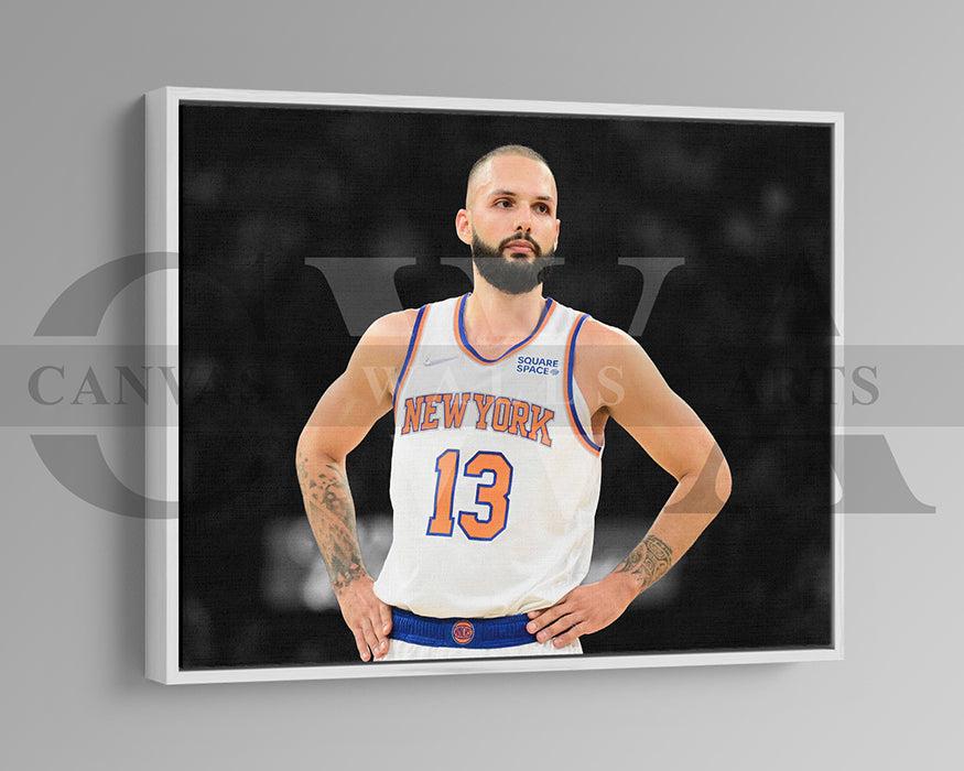 Evan Fournier Black & White Canvas Art Basketball Canvas Wall Art