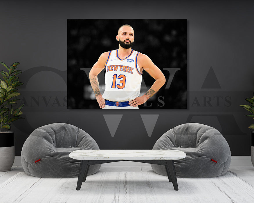 Evan Fournier Black & White Canvas Art Basketball Canvas Wall Art