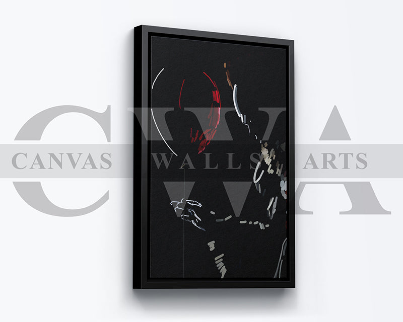 Evil Clown Canvas Wall Art Abstract Movie Poster