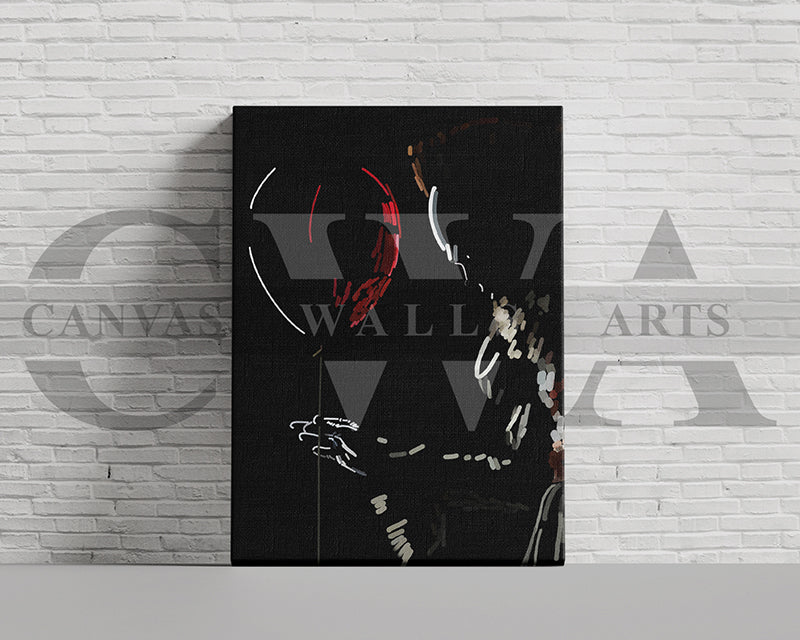 Evil Clown Canvas Wall Art Abstract Movie Poster