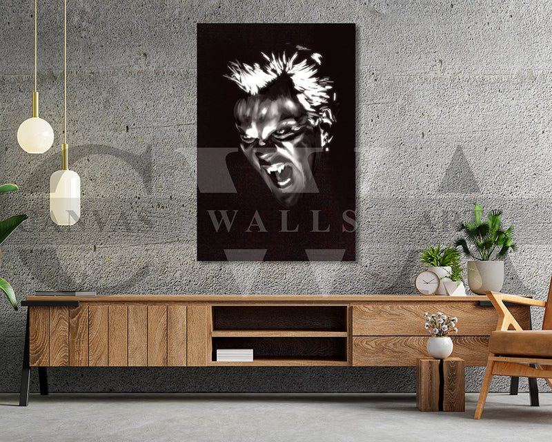 Fangs Out Canvas Wall Art Abstract Movie Poster