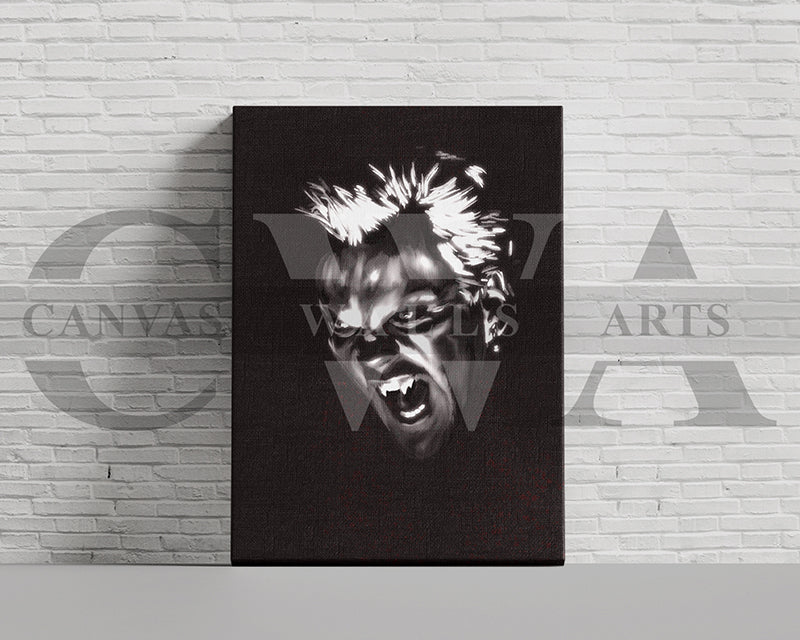 Fangs Out Canvas Wall Art Abstract Movie Poster