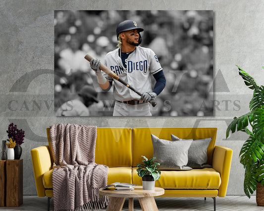 Fernando Tatís Jr Black & White Canvas Art