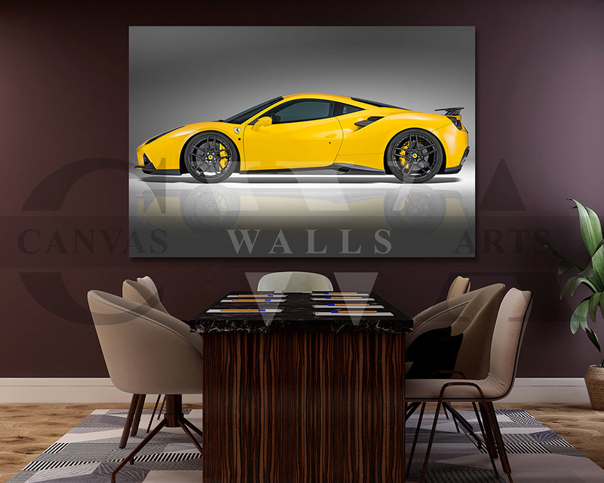 Novitec Ferrari 488 GTB Canvas Wall Art Sports Car Poster Prints