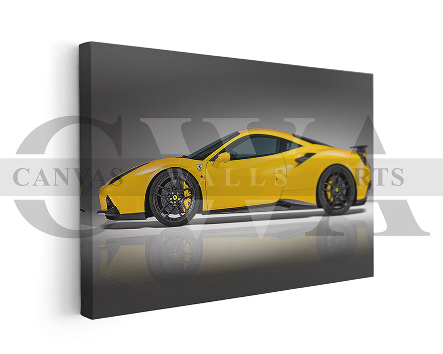 Novitec Ferrari 488 GTB Canvas Wall Art Sports Car Poster Prints