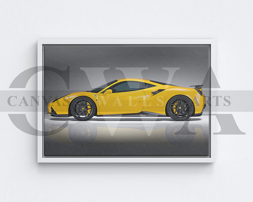 Novitec Ferrari 488 GTB Canvas Wall Art Sports Car Poster Prints