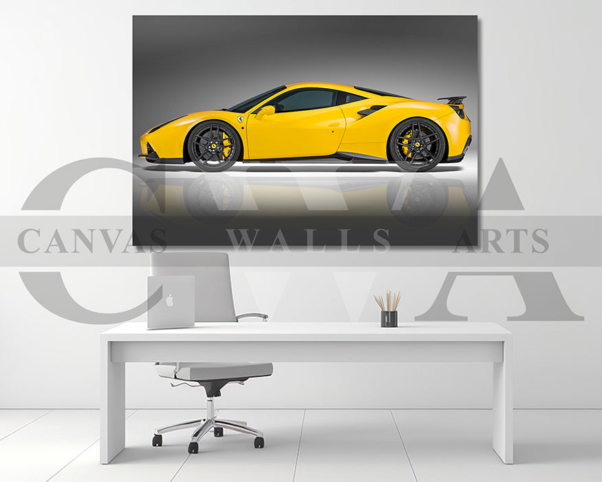 Novitec Ferrari 488 GTB Canvas Wall Art Sports Car Poster Prints
