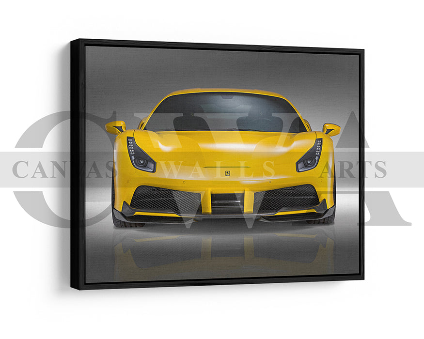 Novitec Ferrari 488 GTB Canvas Wall Art Sports Car Poster Frame