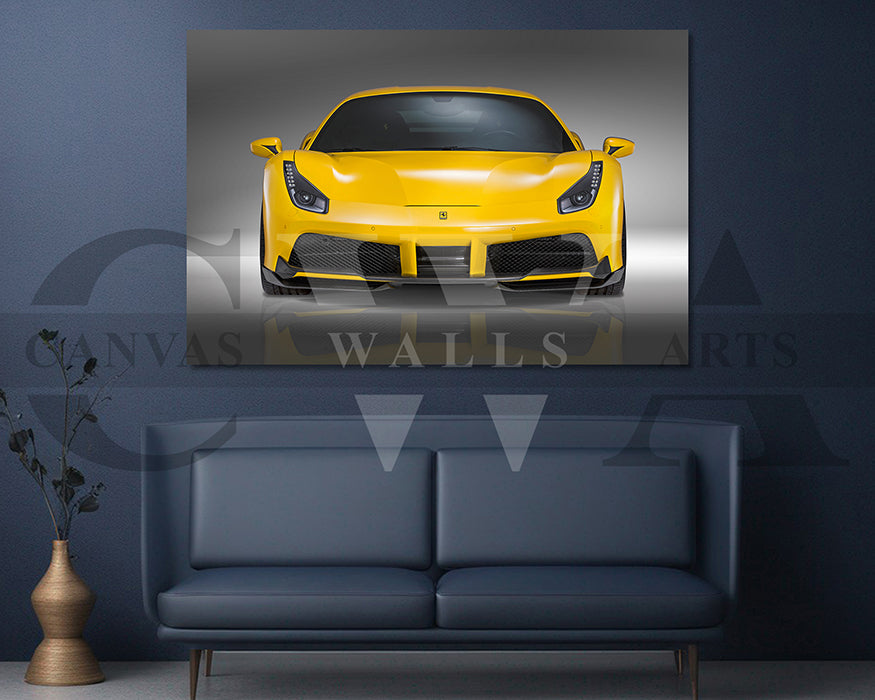 Novitec Ferrari 488 GTB Canvas Wall Art Sports Car Poster Frame