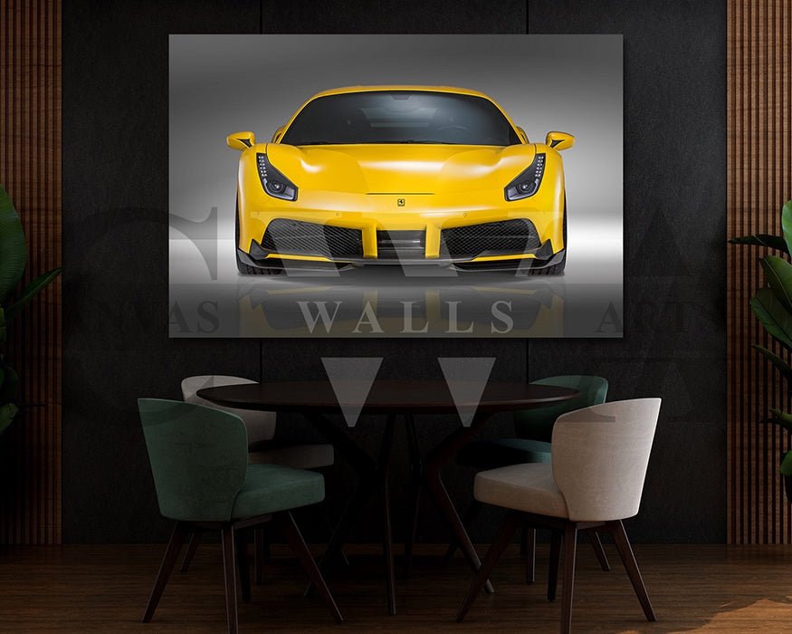 Novitec Ferrari 488 GTB Canvas Wall Art Sports Car Poster Frame