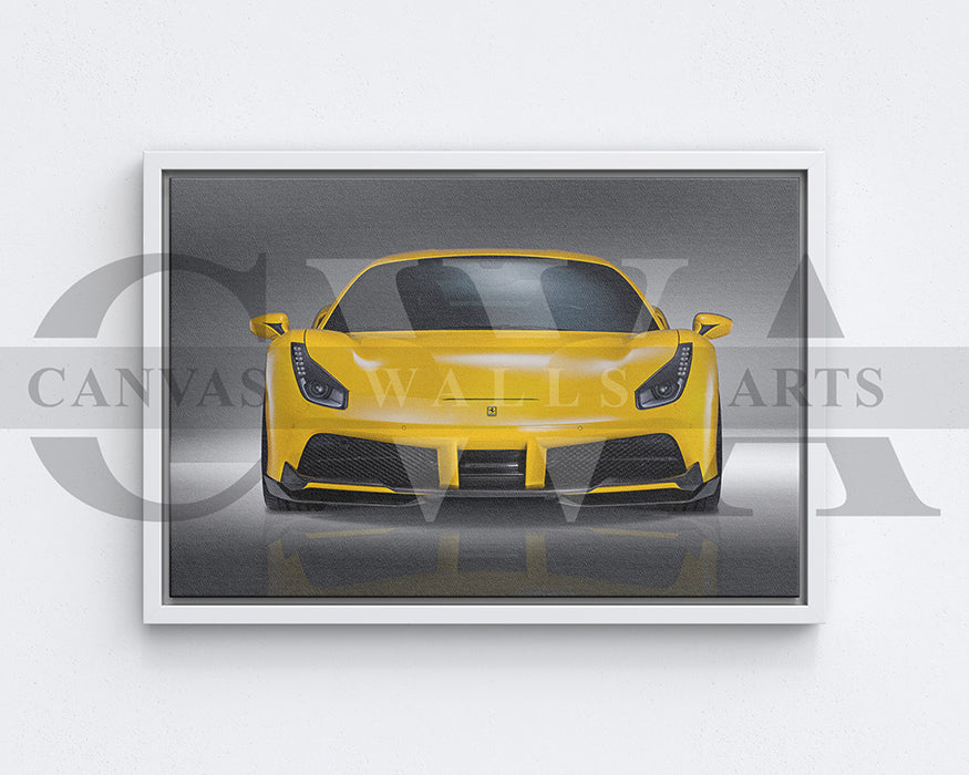 Novitec Ferrari 488 GTB Canvas Wall Art Sports Car Poster Frame