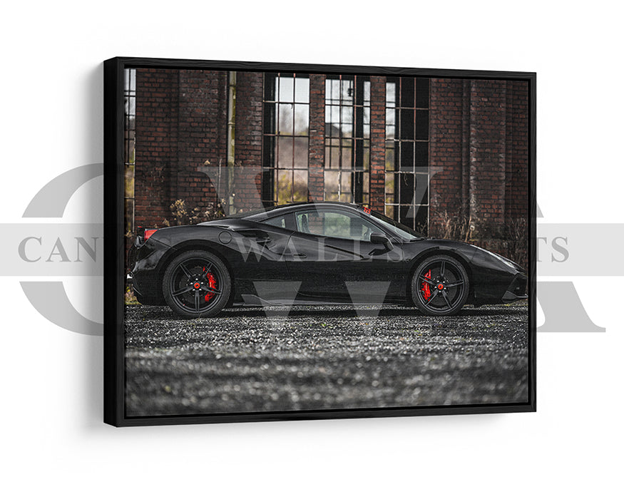 Ferrari 488 GTB Canvas Wall Art Sports Car Poster