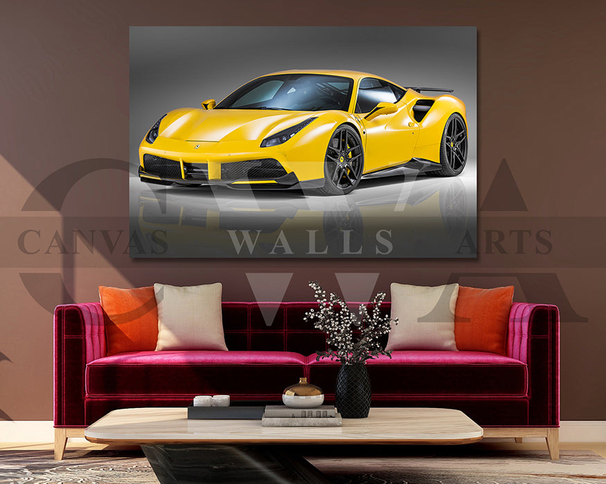 Novitec Ferrari 488 GTB Canvas Wall Art Car Poster Print