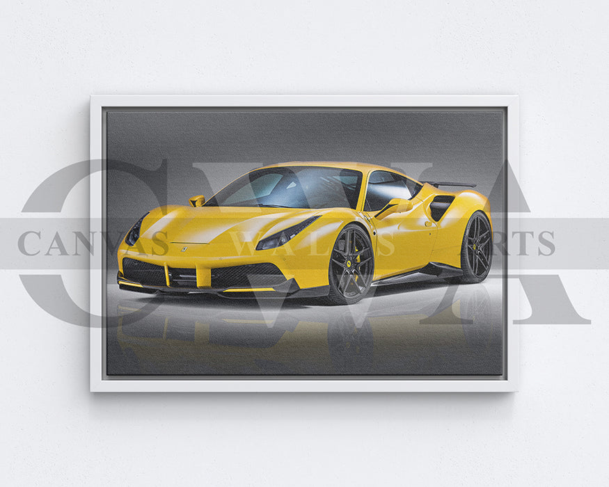 Novitec Ferrari 488 GTB Canvas Wall Art Car Poster Print